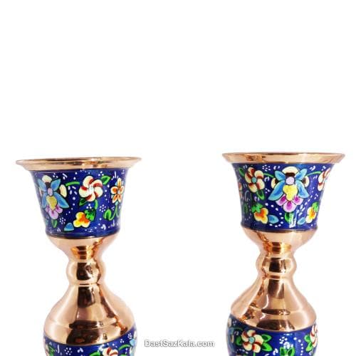 شمعدانی مسی مدل پرداز 22 سانتی 2 عددی کد MJ-32