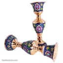 شمعدانی مس و پرداز 22 سانتی 2 عددی کد MJ-33