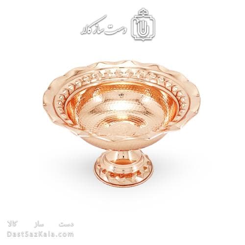 شکلات خوری مسی جدید پایه دار فضلی قطر 20 سانتیمتری کد AH-123