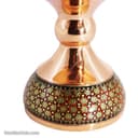 شکلات خوری خاتم کاری مسی پایه دار 30 سانتی قرمز کد MJ-65