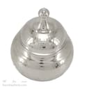 شکلات خوری مسی سفید درب دار 18 سانتیمتری کد AH-88