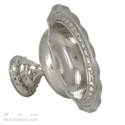 شکلات خوری مسی سفید زنجان قطر 20 سانتیمتری پایه دار کد AH-74