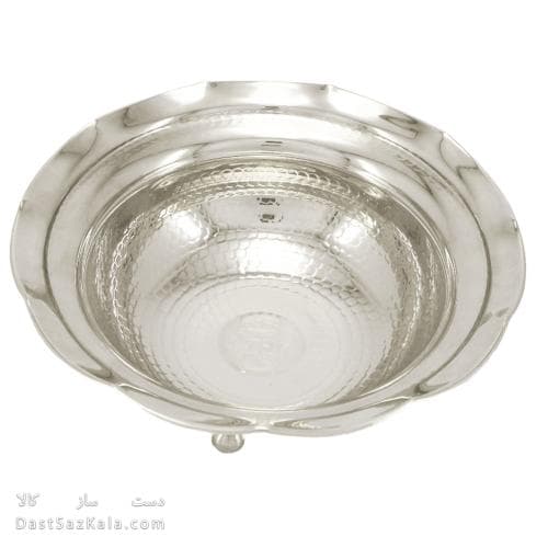 شکلات خوری مسی سفید سه پایه کوتاه جدید 20 سانتیمتری کد AH-94