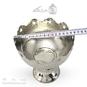 شکلات خوری مسی سفید پایه دار مدل ستاره ای 16 سانتی کد AH-36