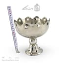 شکلات خوری مسی سفید پایه دار مدل ستاره ای 16 سانتی کد AH-36