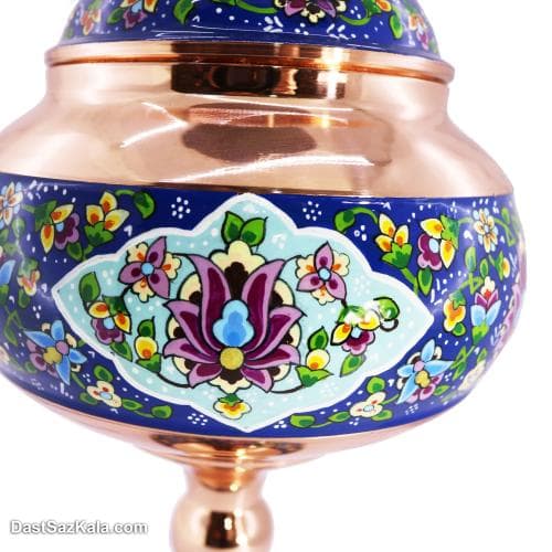 شکلات خوری مسی پایه دار مدل پرداز نانو شده کد MJ-17