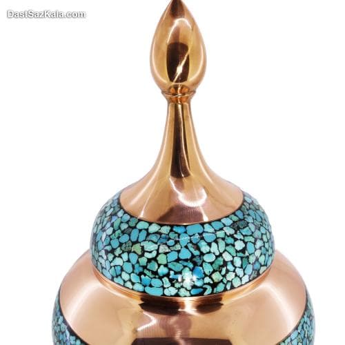 شکلات خوری مسی فیروزه کوبی شده اصفهان کد MJ-63