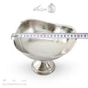 شکلات خوری مسی پایه دار سفید مدل سه گوش 19 سانتی کد AH-28