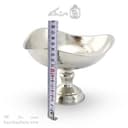 شکلات خوری مسی پایه دار سفید مدل سه گوش 19 سانتی کد AH-28