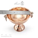 شکلات خوری مسی پایه دار مدل گوشواره ای قطر 15 سانتی کد AH-49