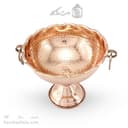 شکلات خوری مسی پایه دار مدل گوشواره ای قطر 15 سانتی کد AH-49