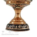 شکلات خوری مسی پایه دار نقره کوب کد MJ-118