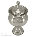 شکلات خوری مسی پایه دار و درب دار سفید 27سانتیمتری کد AH-84