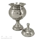 شکلات خوری مسی پایه دار و درب دار سفید 27سانتیمتری کد AH-84