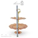 شیرینی خوری دو طبقه مسی به ارتفاع 30 سانتیمتر کد AH-133