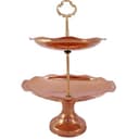 شیرینی خوری دو طبقه مسی پایه دار زنجان کد AAS-11