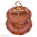 شیرینی خوری مسی دو طبقه سه پایه زنجان کد SHH-34