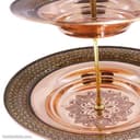 شیرینی خوری مسی خاتم کاری دو طبقه کد MJ-76