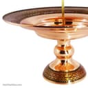 شیرینی خوری مسی خاتم کاری دو طبقه کد MJ-76