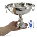 شیرینی خوری مسی سفید زنجان مدل گوشواره ای 24 سانتی کد AH-56