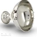 شیرینی خوری مسی سفید زنجان مدل گوشواره ای 24 سانتی کد AH-56