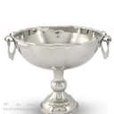 شیرینی خوری مسی سفید زنجان مدل گوشواره ای 24 سانتی کد AH-56