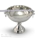 شیرینی خوری مسی سفید زنجان مدل گوشواره ای 24 سانتی کد AH-56