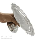 شیرینی خوری مسی سفید پایه دار جدید قطر 25 سانتیمتری کد AH-72