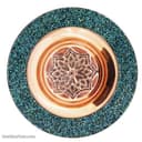 شیرینی خوری مسی فیروزه کوبی پایه دار کد MJ-62