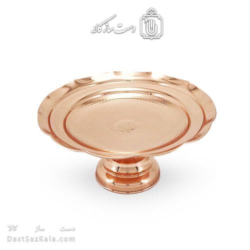 شیرینی خوری مسی پایه دار زنجان قطر 25 سانتیمتری کد AH-127