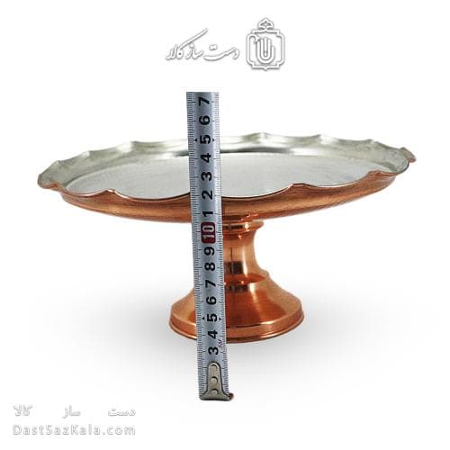 شیرینی خوری مسی پایه دار زنجان مدل خورشیدی کد AAS-12