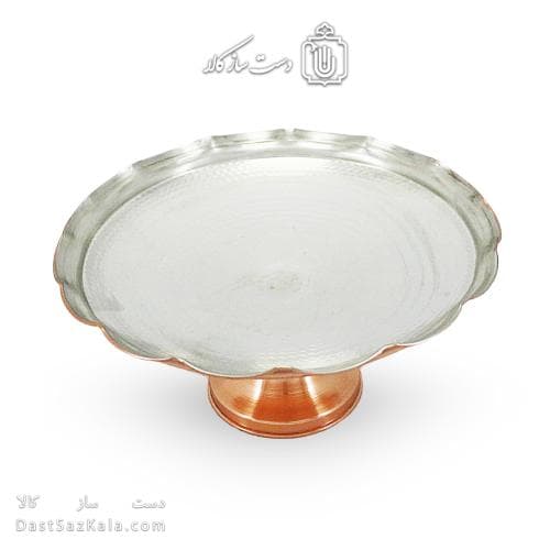 شیرینی خوری مسی پایه دار زنجان مدل خورشیدی کد AAS-12