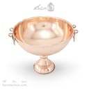 شیرینی خوری مسی پایه دار زنجان گوشواره ای 23 سانتی کد AH-51