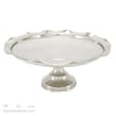 شیرینی خوری مسی پایه دار سفید مدل دیبا 25 سانتیمتری کد AH-41