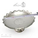 شیرینی خوری مسی پایه دار سفید مدل ستاره ای 28 سانتی کد AH-38