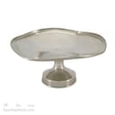 شیرینی خوری مسی پایه دار سفید مدل سه بعدی 26 سانتی کد AH-34