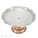 شیرینی خوری مسی پایه دار کوچک زنجان قطر 20سانتی کد AH-104