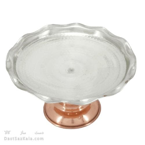 شیرینی خوری مسی پایه دار کوچک زنجان قطر 20سانتی کد AH-104