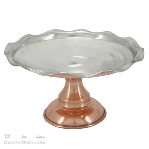 شیرینی خوری مسی پایه دار کوچک زنجان قطر 20سانتی کد AH-104