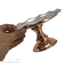 شیرینی خوری مسی پایه دار کوچک زنجان قطر 20سانتی کد AH-104