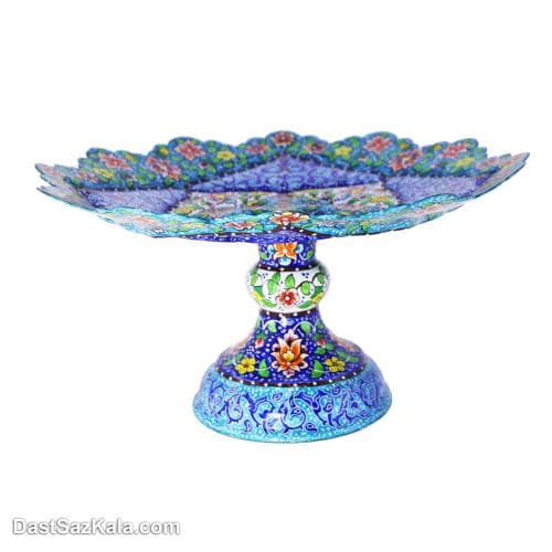 شیرینی خوری مسی میناکاری شده پایدار کد LT-41