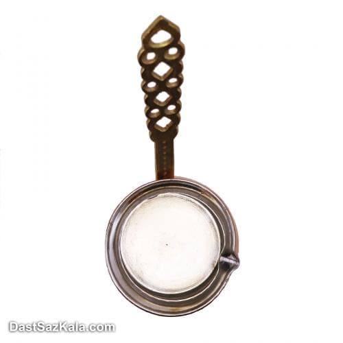 شیر جوش مسی زنجان دسته برنجی سایز کوچک کد SSH-18