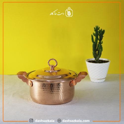 قابلمه مسی اصل زنجان مدل راسته تک نفره کوچک کد PA-50