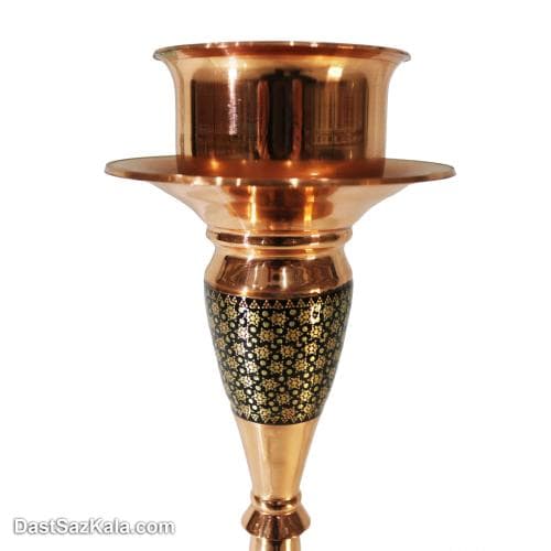 قلیان خاتم کاری شده مسی 55 سانتی کد MJ-115