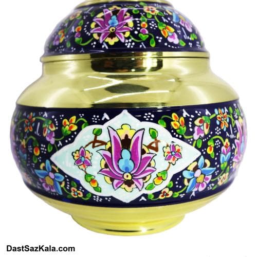 قندان برنجی بزرگ طرح پرداز نانو شده کد MJ-51