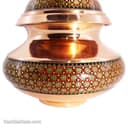 قندان مسی خاتم کاری اصفهان مدل سفینه ای کد MJ-71