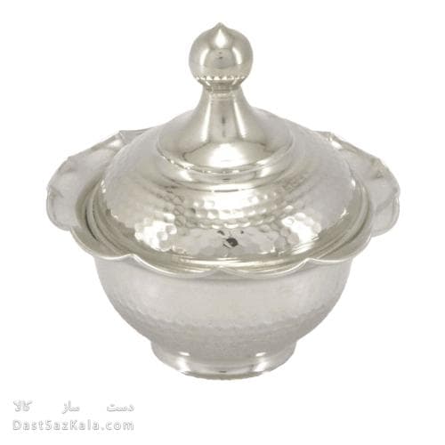 قندان مسی بدون پایه سفید زنجان مدل لاله 11 سانتیمتری AH-78