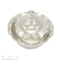 قندان مسی بدون پایه سفید زنجان مدل لاله 11 سانتیمتری AH-78