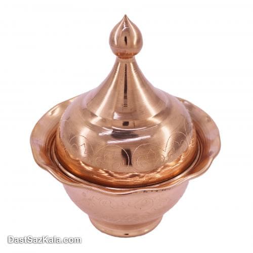 قندان مسی بدون پایه مدل کلاه فرنگی کد AM-16