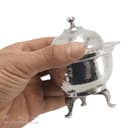 قندان مسی سفید سه پایه ساخت زنجان 12 سانتیمتری AH-80